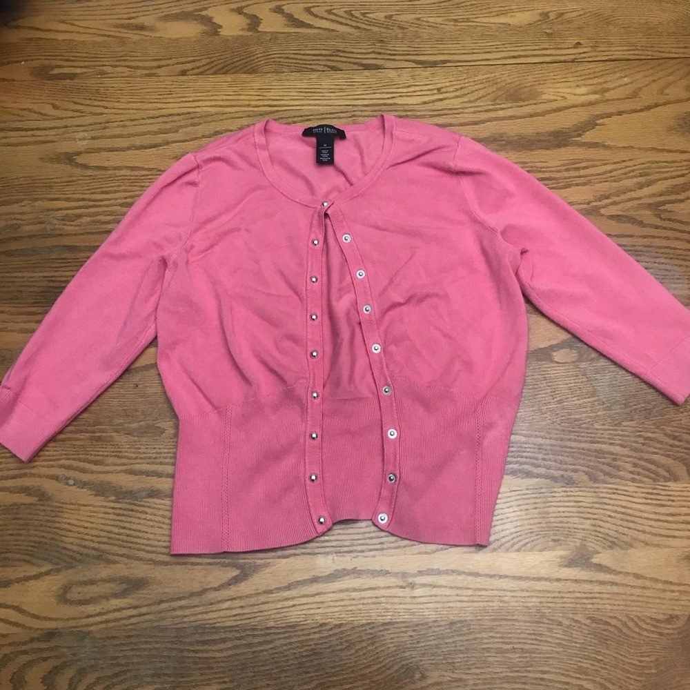 White House Black Market Pink Cardigan